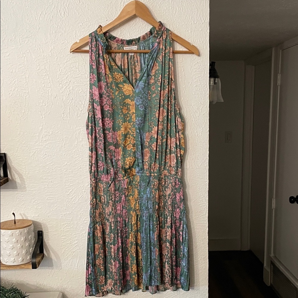 Current Air Green Floral Mini Dress Size Large - Picture 4 of 8